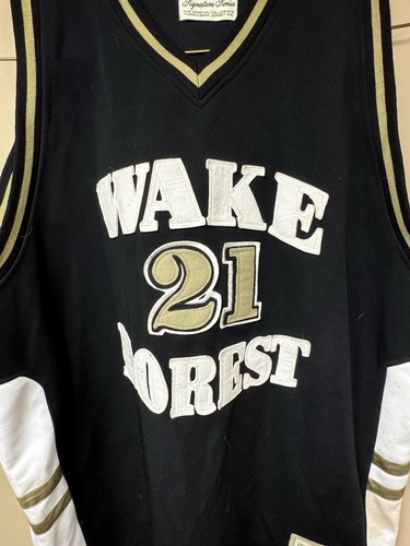 Vintage Tim Duncan Wake Forest Deacons Headmaster Signature Series Jersey 56 1993-97 - Bild 2 von 11
