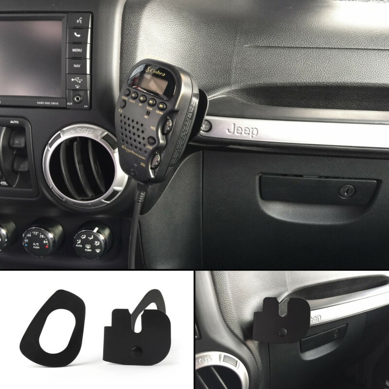 Radio Bar Passenger Holder 75WXST CB Mic Grab Mount Fits For Wrangler JK 2011-up thumbnail 2