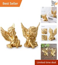 Set of 2 Angel Cherub Resin Statues Indoor Home Garden Garden Decor