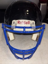 Riddell Speed Small Football Helmet (Black W/ Blue Face Mask)