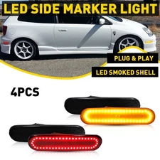 For 2002-2005 Civic Honda Si EP3 3Door LED Side Marker Assembly Light Front Rear