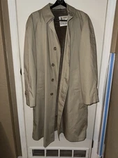 London Fog Mens Trench Coat 42 Long with Removable Liner