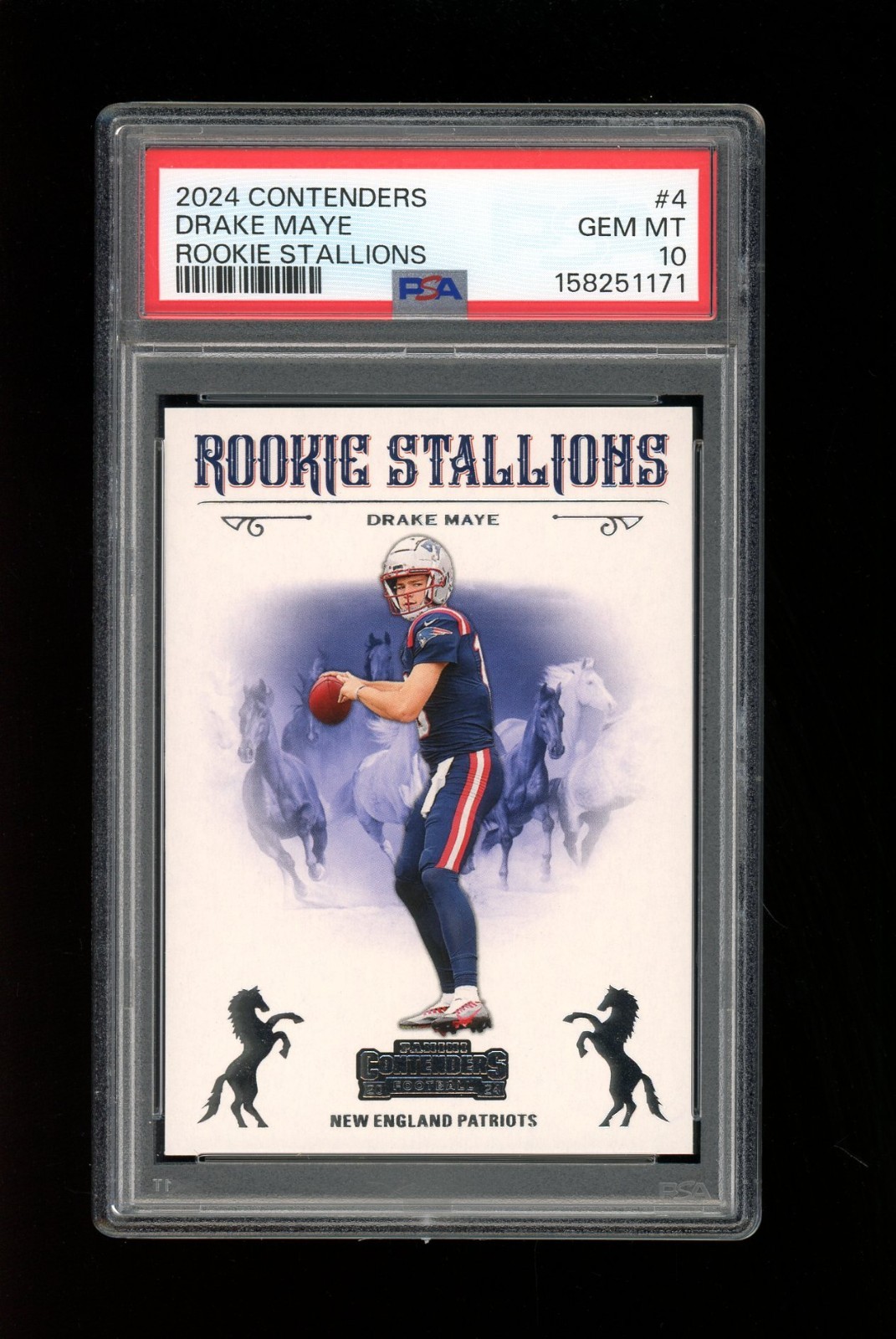 Drake Maye Panini Contenders Rookie Stallions #4 Base
