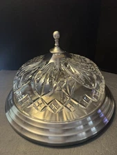 WATERFORD CRYSTAL CEILING FIXTURE. FLUSH MOUNT. 17”  “BEAUMONT”  