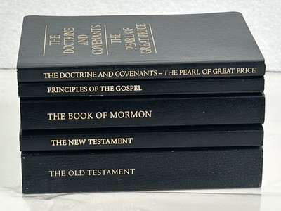 5 LDS Pocket Mini Military Scriptures Book Mormon Bible D&C Pearl