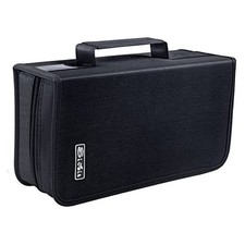 DVD Case Holder, CD/DVD Case Wallet Binder Holder 160 Capacity CD DVD Black
