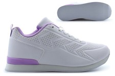 Womens Bowling Shoes Ladies Lawn Bowls Shoes Lawn Bowling Trainers Lace Up White