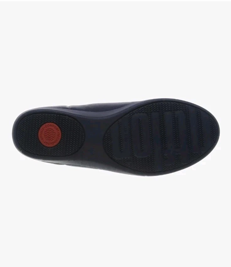 Botas Chelsea Fitflop Wmn'a Sumi de Cuero - Azul Marino Medianoche - Talla 9 EE. UU. - NUEVAS EN CAJA Foto 4 de 4