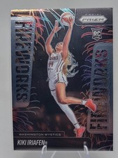 2025 Panini Prizm WNBA Kiki Iriafen #13 Fireworks Insert - Washington Mystics RC