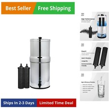 NSF/ANSI 372 Certified Stainless Steel Gravity Water Filter System with Tap 2...