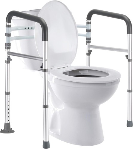 FSA/HSA Eligible Toilet Safety Rails, Adjustable Toilet Safety Frame for Elderly