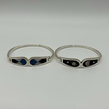 Vintage Enamel Plated Stainless Steel Bracelet Set
