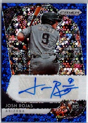 2020 Panini Prizm Rookie Quick Pitch Blue Donut Circle /50 Josh Rojas Auto RC
