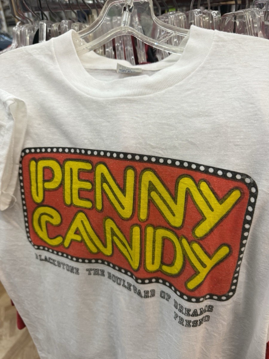 Healthknit Men's Medium White Vintage 70s Penny Candy Fresno Shirt View 4