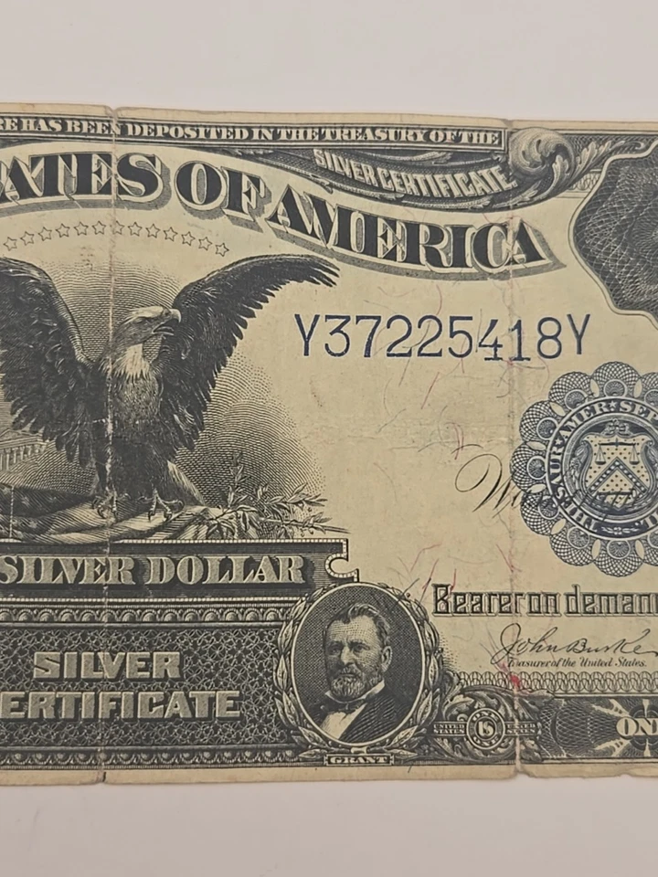 Series Of 1899 $1 Dollar Large Note. Silver Certificate - Image 4 of 4