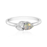 Cavill Damenring 925 Sterlingsilber Welo Opal 0,23Ct Topas Tropfen Echtschmuck-