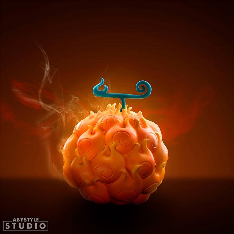Mera Mera no Mi échelle 1/1 réplique exacte Pyro-Fruit One Piece avec socle d'exposition