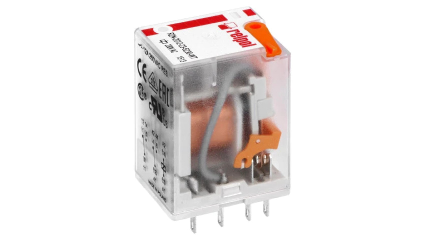 R2N2012235230WT Relay: Electromagnetic DPDT Coils: 230VAC 12A/250VAC /T2UK
