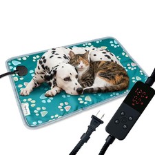 Pet Heating Pad for Dogs Cats 24x16 Inch AntiBite Indoor Adjustable Temp