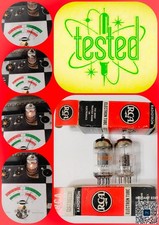 RCA 12AT7 Matched Pair TESTED 98/98 Balanced Grey Plate Halo ECC81 Fender Reverb