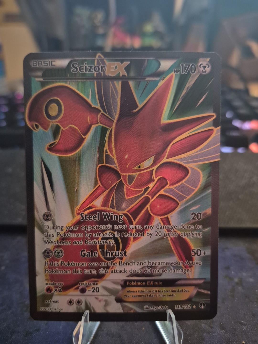 Scizor EX 119/122 Breakpoint Full Art Ultra Rare Holo Pokemon Card