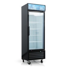 16 Cu.Ft Single Door Commercial Upright Display Freezer -8 to -1 Auto Defrost