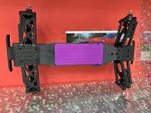 NEW ARRMA VORTEKS 1/10 2WD STADIUM TRUCK ROLLER SLIDER CHASSIS W/ Servo Purple - Picture 5 of 7