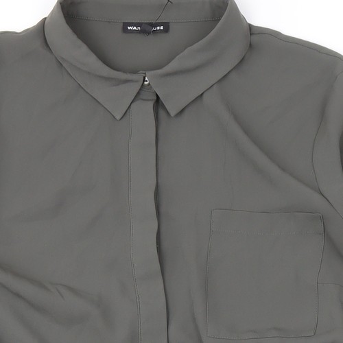 Abito camicia grigio donna magazzino UK 14 colletto manica lunga - Foto 11 di 12