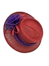 Red Hat Society Women's Red, Purple, Woven, Sun, Nylon, One Size Fits All