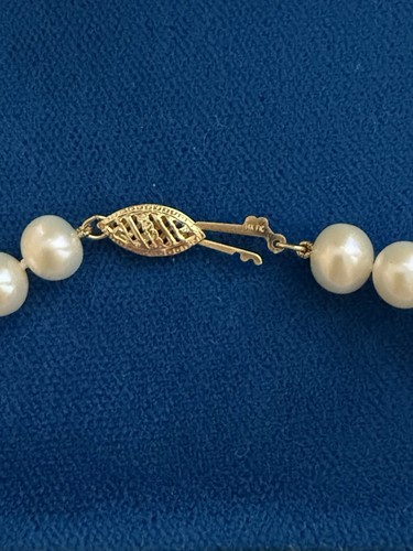 Vintage Family Estate Heavy Cultured Pearl 16” Necklace With 14k Gold Closure - Picture 9 of 12
