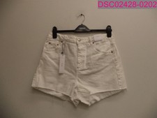 Topshop MOM High waisted White Denim Shorts Size 10