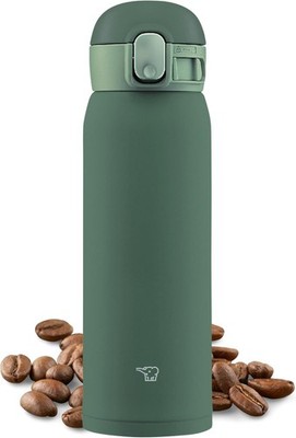 Zojirushi SM-WA48-GD 480ml Edelstahl Becher Khaki Hot & Cold One-Touch NEU