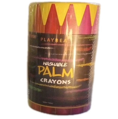 Playbea Washable Palm Crayons 18 Large Crayons