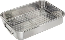 ExcelSteel 591 Roasting Pan, Stainless 12.5, 