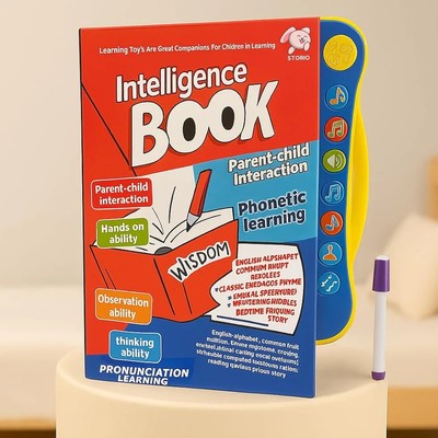 Intelligence Book Sound Book Learning Cards for Children,English Letters & Words