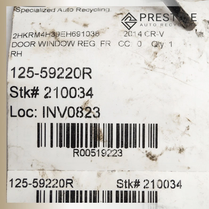 Regulador de ventana de puerta Honda CR‐V 2012-2016 con motor delantero derecho 72211-T0A-A01 Foto 4 de 4