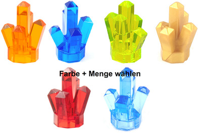 LEGO Kristalle 1x1 mit 5 Zacken Crystal 5 Point - 52 - Farbe und Menge wählen
