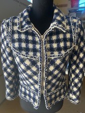 Chanel by Karl Lagerfield Plaid Jacket SZ Small/Petite Paris chic
