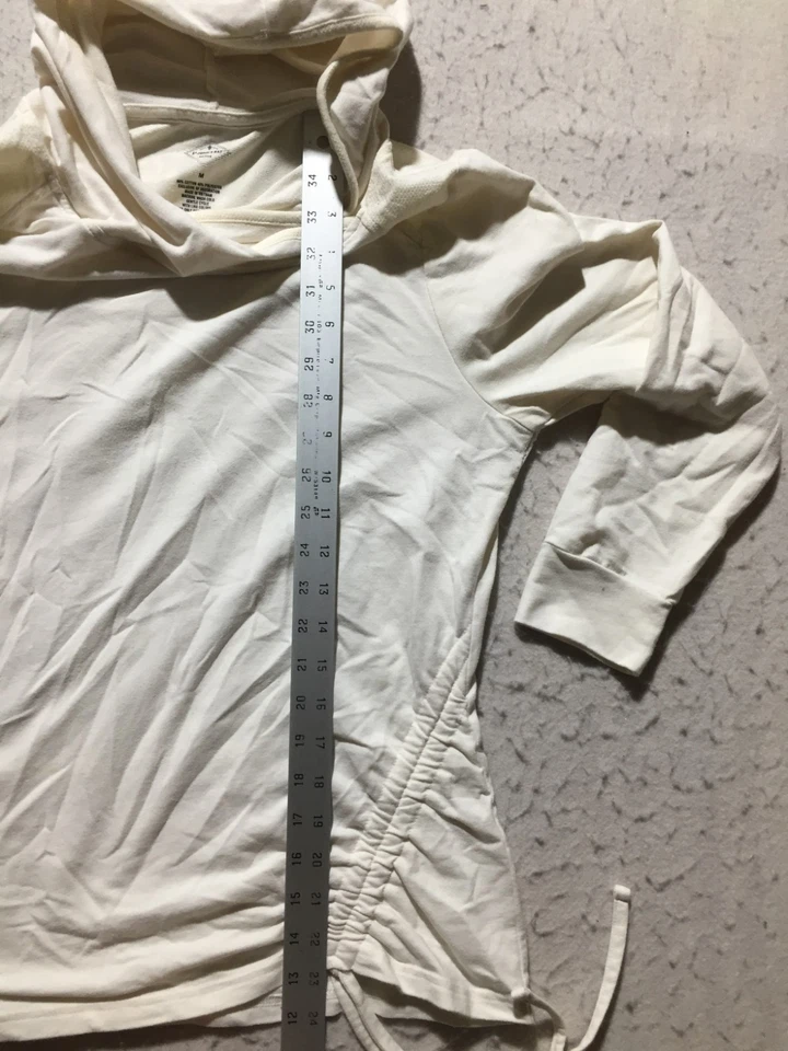 St John's Bay активная рубашка женщин M средний белый с капюшоном эластичной стороне галстук - Изображение 4 из 4