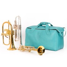 Trumpet Gig Bag Double / Triple Case - Genuine Crazy Horse Leather. 14 Colors