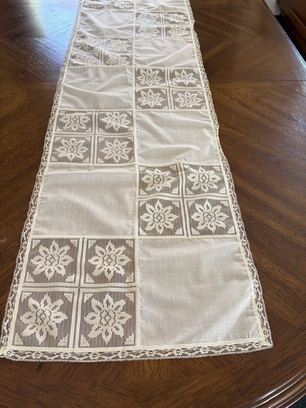 Ivory 60” Lace Table Runner