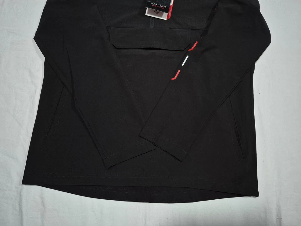 Chaqueta Pullover Spyder Activa Para Hombre Con Capucha Elástica Secado Rápido ProWeb Talla Mediana Foto 2 de 4