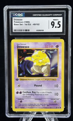 Drowzee (1st Edition) graded CGC 9.5 for sale on eBay