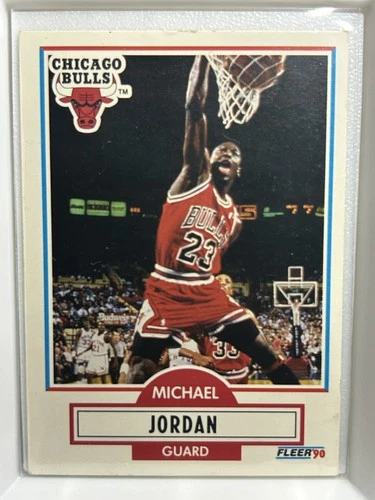1990-91 Fleer - Michael Jordan #26 No Black Line Above Biographical Information