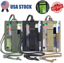 Tactical ID Card Holder Organizer with Neck Lanyard Hook&Loop Patch Badge Holder