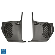 1967 GM A Body Cars Black Plastic Interior Kick Panels Without AC Pair