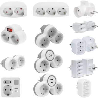 Steckdose Schuko Steckdosenleiste Mehrfachsteckdose Euro Steckdosenverteiler USB