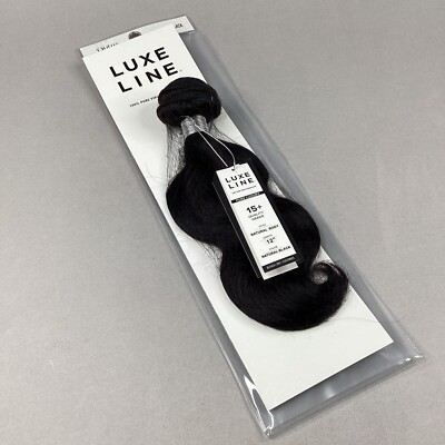 Natural Body 12  Natural Black 100% Pure Virgin Human Hair Extensions