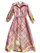 VTG VAN RAALTE 60s to 70s Quilted House Coat Robe Dressing Gown Sz 8