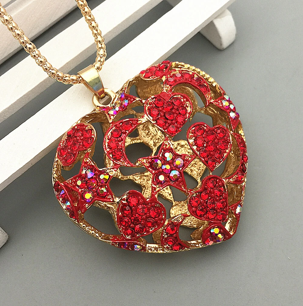 Long 2024 red necklace